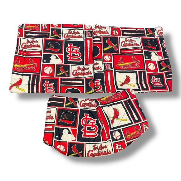 St Louis Cardinals Quilted Hot Pad Bowl Cozy Microwave MLB Baseball Set of 3 - Picture 2 of 11